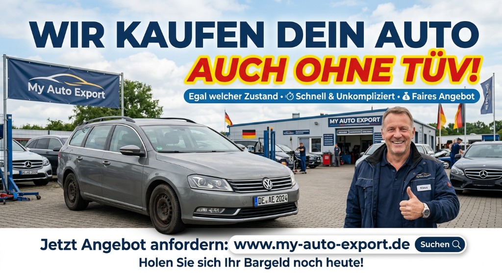 Auto ohne TÜV Ankaufstation - My-Auto-Export.de