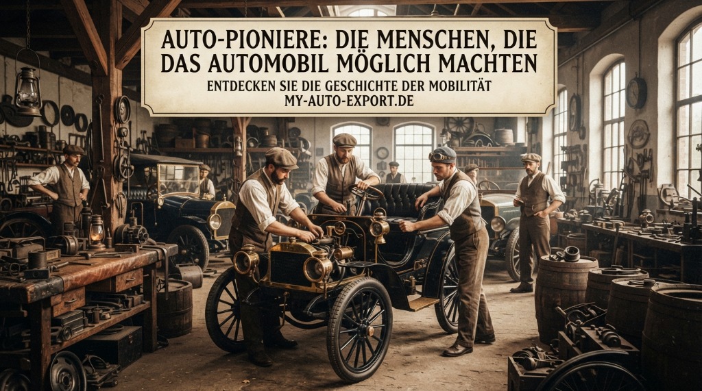 Historische Automobil-Werkstatt und Fahrzeugmontage
