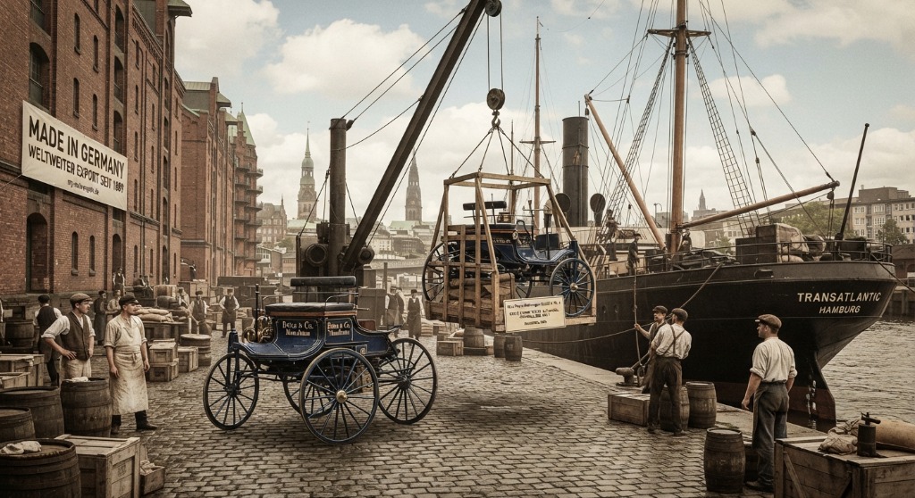 Made in Germany - Weltweiter Autoexport seit 1889 im Hamburger Hafen