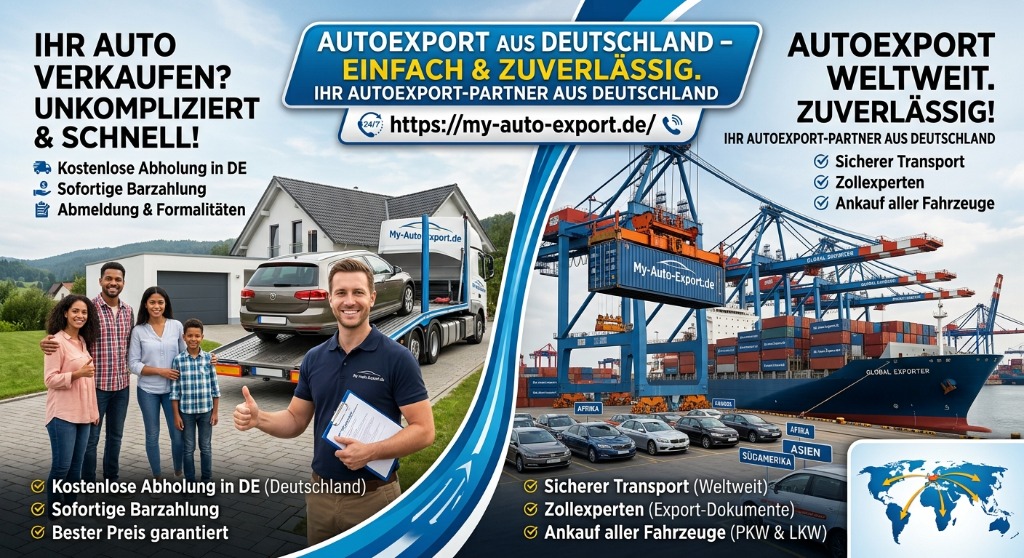 Fahrzeugankauf für den Export ohne Gewährleistung - My-Auto-Export.de