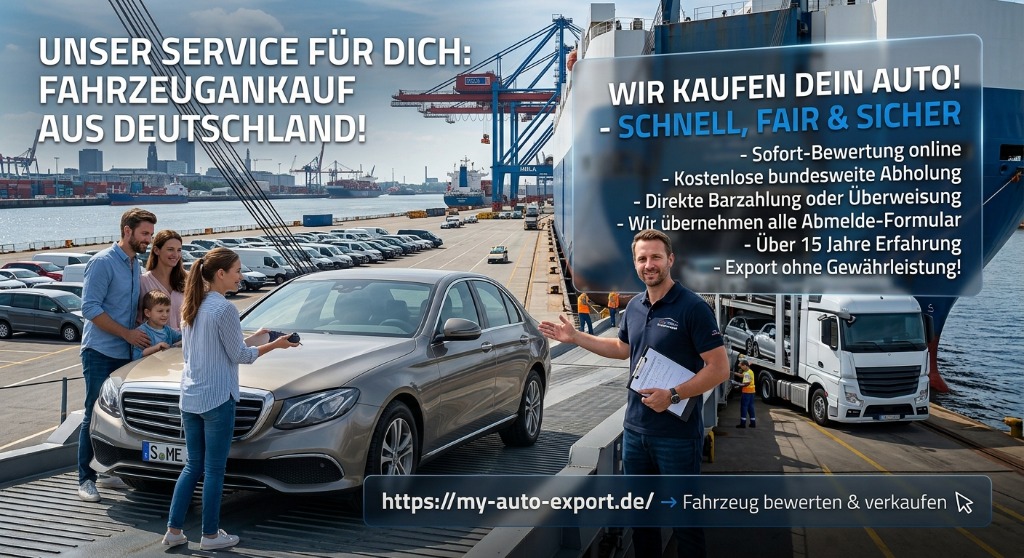 Fahrzeugankauf und Hafenlogistik Seefracht - My-Auto-Export.de