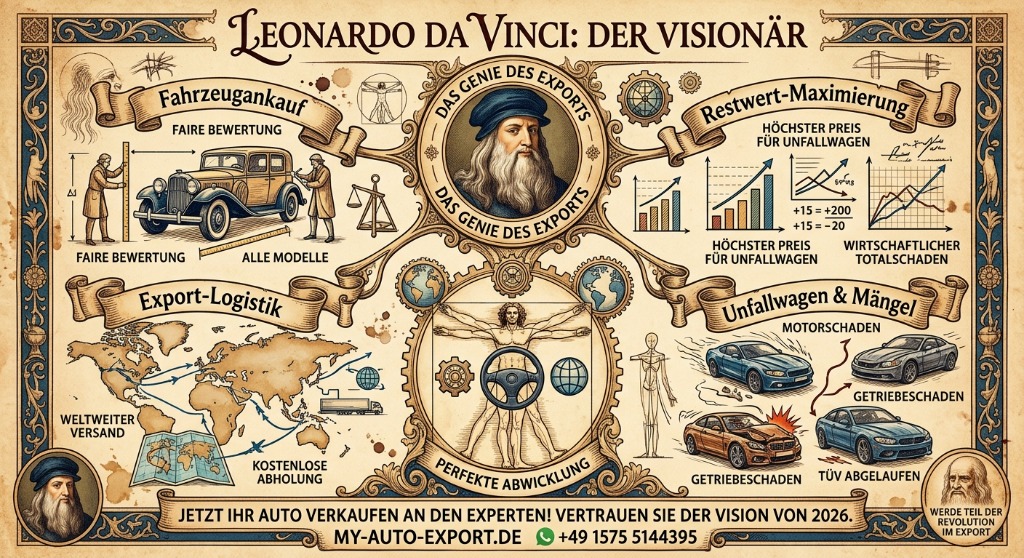 Leonardo da Vinci - Der Visionär der Mechanik und Fahrzeugentwicklung