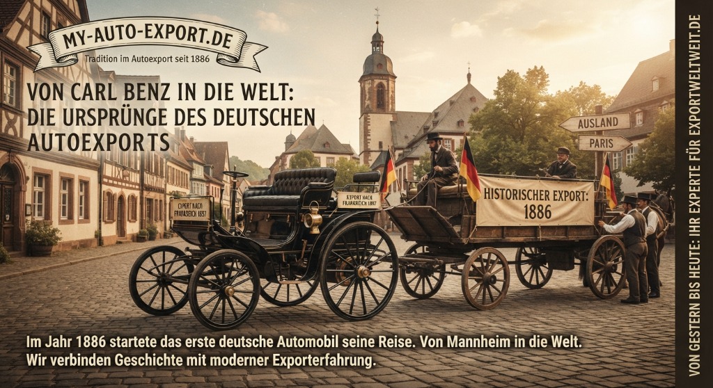 Von Carl Benz in die Welt: Die Ursprünge des deutschen Autoexports 1886/1887